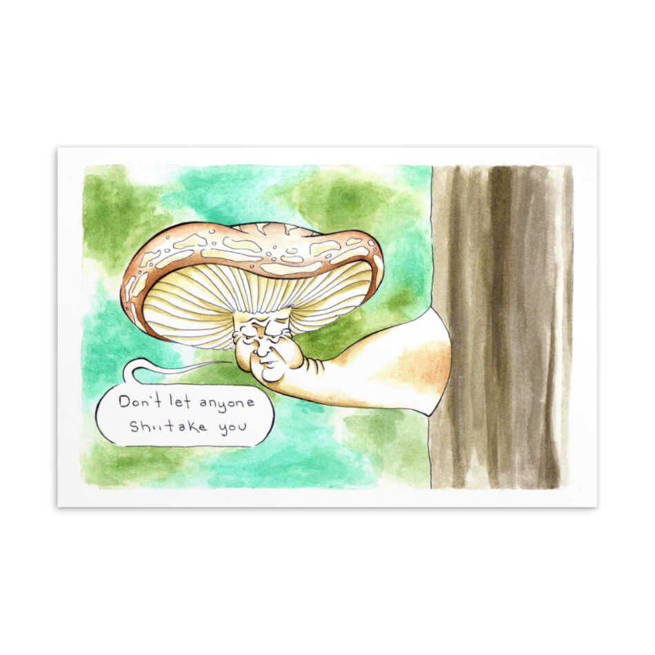 Punny Shitake - Postcard