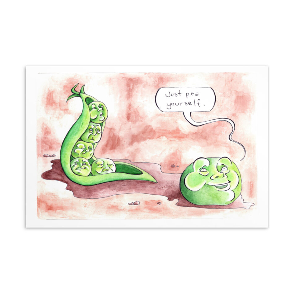 Punny Pea - Postcard