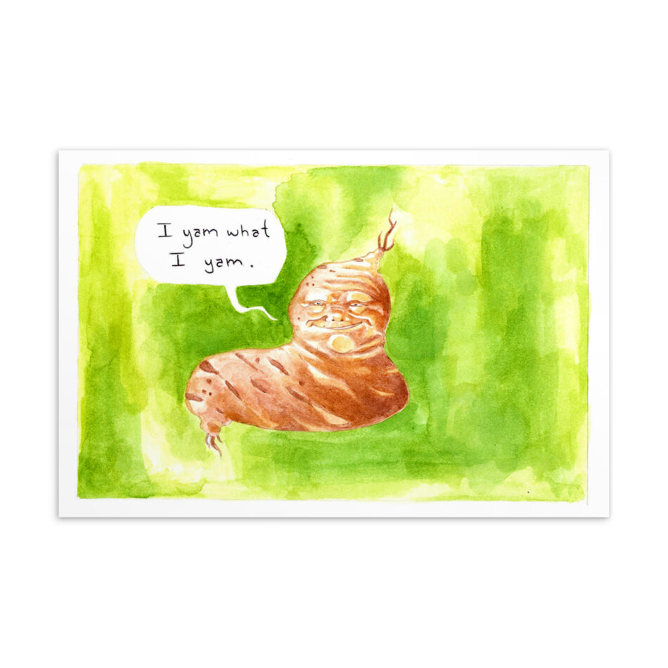 Punny Yam - Postcard