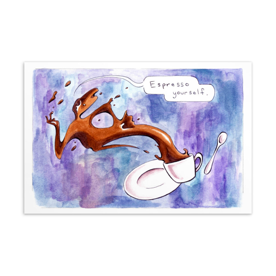 Punny Espresso Postcard