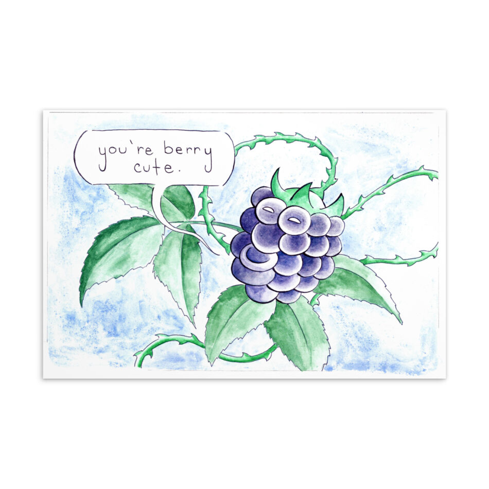 Punny Berry Postcard